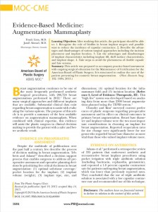 Breast Augmentation Journal Article